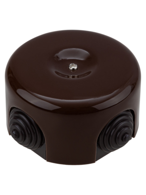 Коробка TDM распаячная фарфоровая D7,8х4,5см «ЭКО» бук