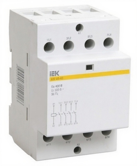 Контактор IEK модульный КМ40-40 AC/DC купить с доставкой по РФ