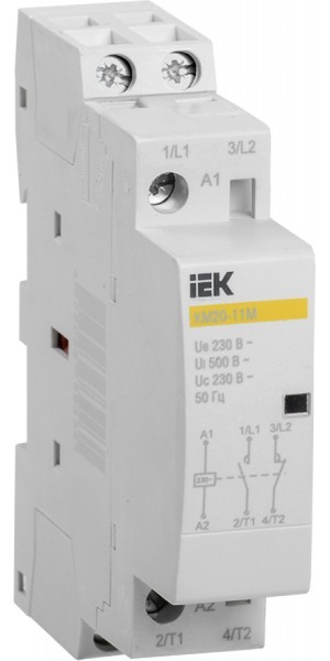 Контактор IEK модульный КМ20-11 230В AC