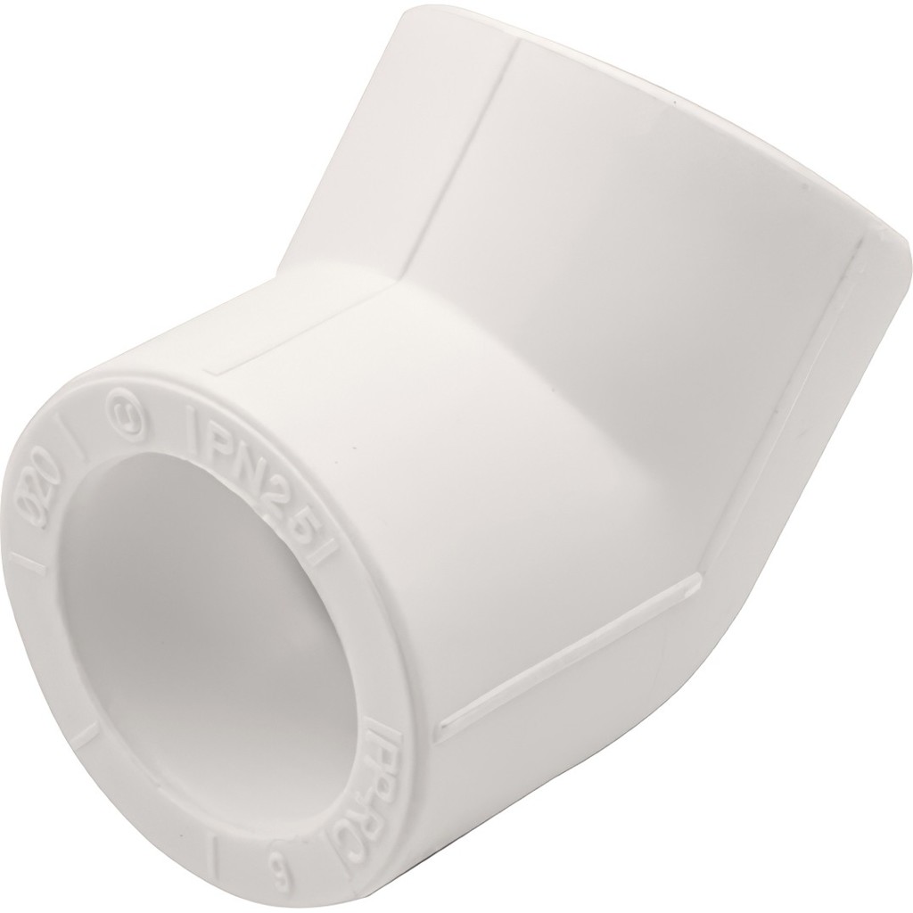 Угольник THERMOLIGHT 45гр. PP-R 32 белый (15/150) купить с доставкой по РФ