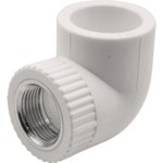 Угольник THERMOLIGHT комбинированный PP-R ВР 32х3/4" белый (15/90) купить с доставкой по РФ
