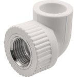 Угольник THERMOLIGHT комбинированный PP-R ВР 20х1/2" белый (20/200) купить с доставкой по РФ