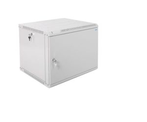 Шкаф телекоммуникационный ЦМО навесной 19" 9U ЦМО ШРН-Э-9.650.1 металлическая дверь серый