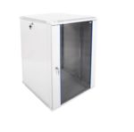 Телекоммуникационный ЦМО настенный шкаф 19" 18U ЦМО ШРН-Э-18.650 стеклянная дверь серый купить с доставкой по РФ