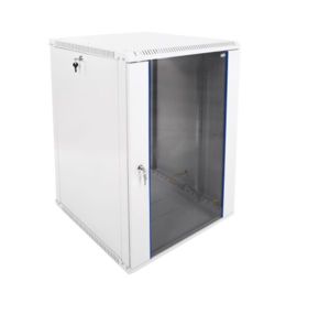 Телекоммуникационный ЦМО настенный шкаф 19" 18U ЦМО ШРН-Э-18.650 стеклянная дверь серый