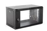 Шкаф коммутационный ЦМО настенный 19" 9U ЦМО ШРН-9.650-9005 стеклянная дверь черный купить с доставкой по РФ