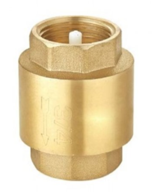 Клапан обратный латунь пружинный Ду40 Ру16 Tecofi