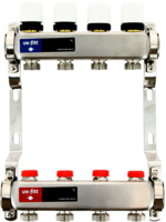Коллектор Uni-fitt 1" х 11 вых 3/4" с балансировочными и термостатическими вентилями купить с доставкой по РФ
