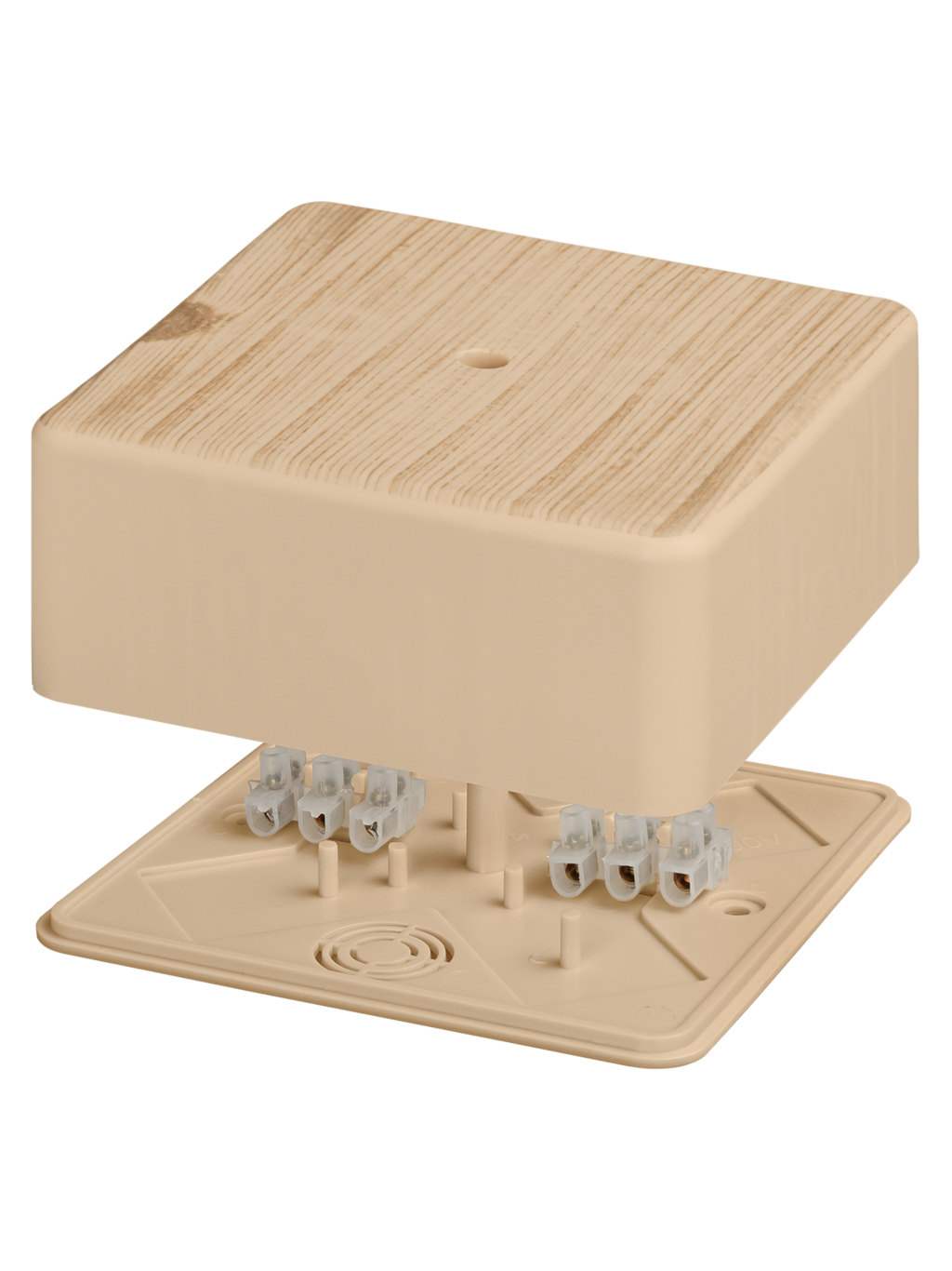 Коробка распаячная TDM КР 100х100х44 ОП сосна, с клем. колодкой, IP40, инд. штрихкод купить с доставкой по РФ