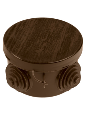 Распаячная коробка TDM ОП D65х40мм, крышка , "ЭКО" венге, IP54