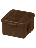 Распаячная коробка TDM ОП 65х65х50мм, крышка, "ЭКО" венге, IP54 купить с доставкой по РФ