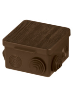Распаячная коробка TDM ОП 80х80х50мм, крышка, "ЭКО" венге, IP54 купить с доставкой по РФ