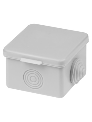 Распаячная коробка TDM ОП 65х65х50мм, крышка, IP54, 4вх. инд. штрихкод