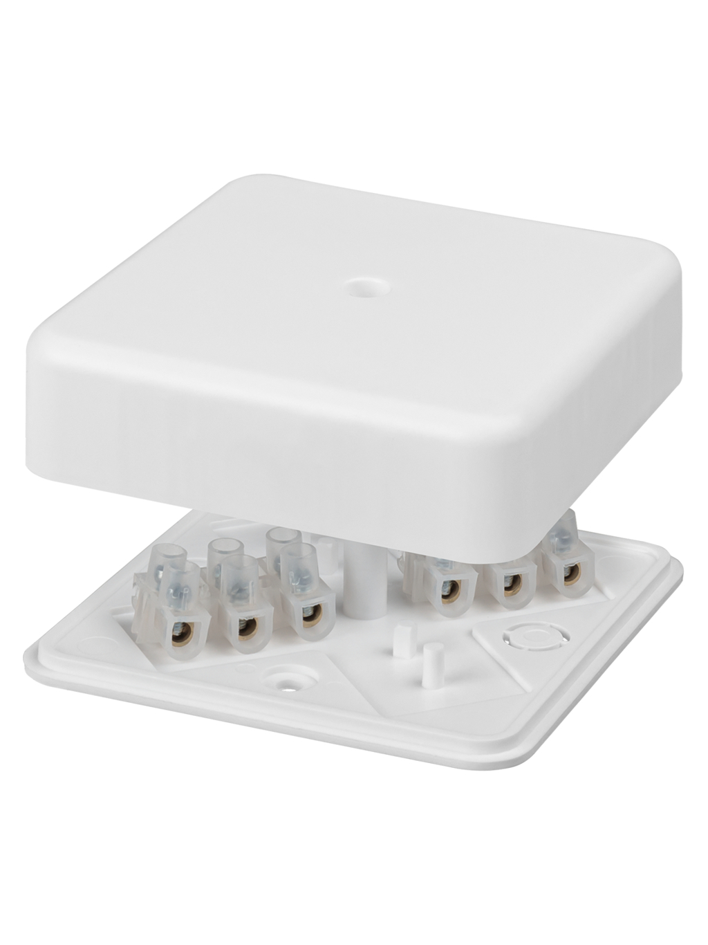 Коробка распаячная TDM КР 75х75х20 ОП белая, IP40, с клем. колодкой, инд. штрихкод купить с доставкой по РФ