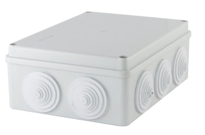 Распаячная коробка TDM ОП 150х110х70мм, крышка, IP55, 10 гермовводов, инд. штрихкод купить с доставкой по РФ