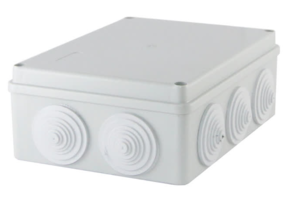 Распаячная коробка TDM ОП 190х140х70мм, крышка, IP44, 10 гермовводов, инд. штрихкод