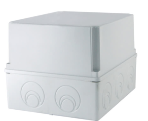 Распаячная коробка TDM ОП 240х195х165мм, крышка, IP55, мон. плата, каб. ввод. d28-3 шт., d37-2 шт.