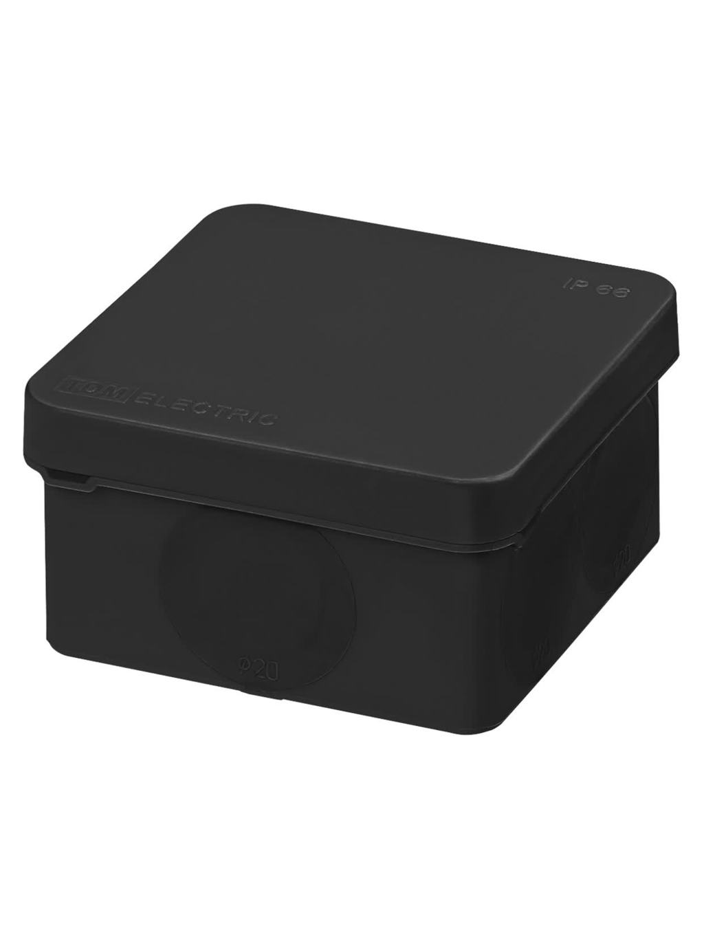 Распаячная коробка TDM двухкомпонентная, ОП 70х70х40 мм, IP66, 6 вх., черная, инд. штрихкод купить с доставкой по РФ