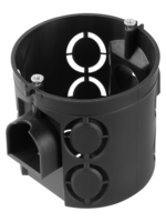 Установочная коробка TDM СП D68х62мм, углубленная, саморезы, стыковочные узлы, черная, IP20 купить с доставкой по РФ