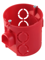 Установочная коробка TDM СП D68х62мм, углубленная, саморезы, стыковочные узлы, красная, IP20 купить с доставкой по РФ