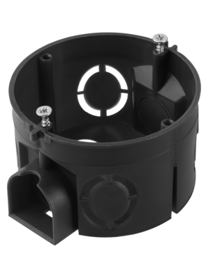 Установочная коробка TDM СП D68х42 мм, саморезы, стыковочные узлы, черная, IP20, инд. штрихкод