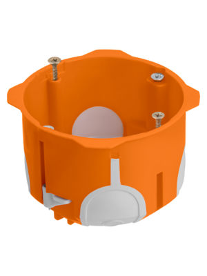 Установочная коробка TDM СП D68х50 мм, 2-х компон., саморезы, пл. лапки, IP30