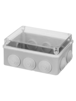 Распаячная коробка TDM ОП 150х110х70мм, прозрач. крышка, IP55, 10 гермовводов, инд. штрихкод купить с доставкой по РФ