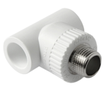 Тройник Fusitek комб. с нар.р. PPR (W) - 25 х 1/2" (10 шт / 100 шт) купить с доставкой по РФ