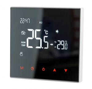 Терморегулятор и термостат Warmcoin W200 Mirror программируемый Цвет: Белый W200_белый_зерк