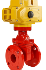 Задвижка клиновая 30ч939р аналог МЗВ DN.ru GVWN1414E-2W-F Ду65 Ру16 фланцевая, клин - обрезиненный, шпиндель - невыдвижной, корпус - чугун GGG-50, уплотнение - EPDM, цвет - красный, с электроприводом DN.ru MT-N-005EM-O1-380VAC-У1 380В купить с доставкой по РФ