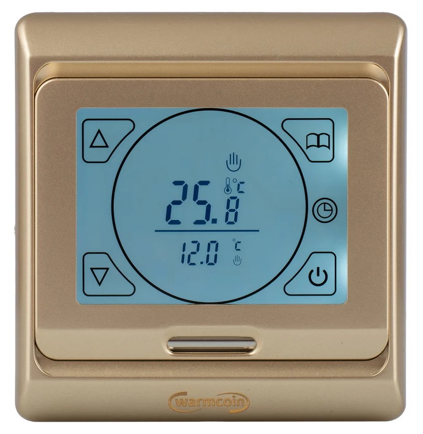 Терморегулятор и термостат Warmcoin W91 программируемый Цвет: Золото Термостат_W91_gold купить с доставкой по РФ
