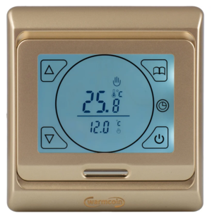 Терморегулятор и термостат Warmcoin W91 программируемый Цвет: Золото Термостат_W91_gold