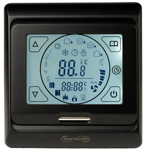 Warmcoin W91 программируемый Цвет: Черный Термостат_W91_matte_black купить с доставкой по РФ
