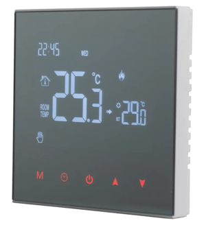 Терморегулятор и термостат Warmcoin W200 Mirror программируемый (c Wi-Fi) Цвет: Белый W200_WIFI_белый_зерк