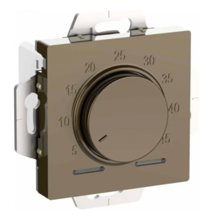 Терморегулятор и термостат Systeme Electric ATLASDESIGN ТЕРМОСТАТ электрон. теплого пола с датчиком, 10A, механизм, ШАМПАНЬ