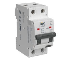 Устройство защитного отключения IEK B10N 2P C8 30мА AC