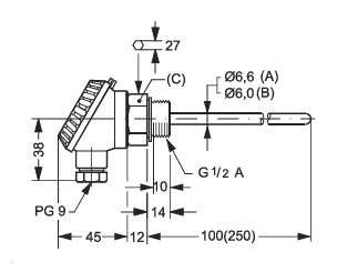 Датчик температуры Danfoss погружной ESMU, медь, 100 мм заказать со складов по всей России