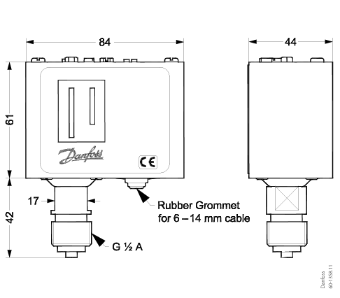 Реле давления Danfoss 060-121766 KPI 35 G 1/4, -0,2-8 бар заказать со складов по всей России