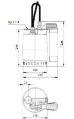 Насос Grundfos UNILIFT KP150-AV-1 1x220-230V50Hz Sch10m купить по цене 43125 руб.