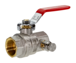 Кран шаровой Ридан BVR-DR ГОСТ59553-2021 PN40 DN15 с внутренней резьбой и спускным элементом; Т от -20С ...+110С; материал корпуса латунь купить с доставкой по РФ
