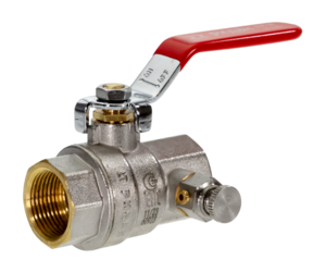 Кран шаровой Ридан BVR-DR ГОСТ59553-2021 PN40 DN15 с внутренней резьбой и спускным элементом; Т от -20С ...+110С; материал корпуса латунь