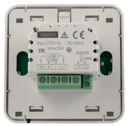 Терморегулятор программируемый Warmcoin W6000 белый W_6000 заказать со складов по всей России