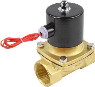 Клапан электромагнитный DN.ru VS100-ET-NC-220VAC 1 1/2" Ду40 Ру10, соленоидный двухходовой, корпус - латунь, уплотнение - EPDM, резьбовой, нормально-закрытый, прямого действия, катушка - 220В купить с доставкой по РФ