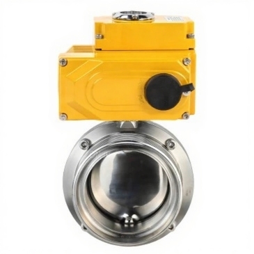 Затвор дисковый поворотный DN.ru WBV3131S-2W-T-H Ду25 Ру10 пищевая нержавеющая сталь 304, уплотнение - Silicon, резьбовой, с электроприводом DN.ru QT-N-005EM-O1-220VAC-У1 220В купить с доставкой по РФ