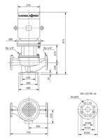 Одноступенчатый насос Vandjord "ин-лайн" TPV 125-110-5.5/4 заказать со складов по всей России