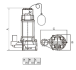 Канализационный насос Wellmix WQD 15-15-2.2-HT (+90С, 2200Вт, 1х220В, 5мм), кабель 8м, Hmax=21м., Gmax=23 м3 заказать со складов по всей России