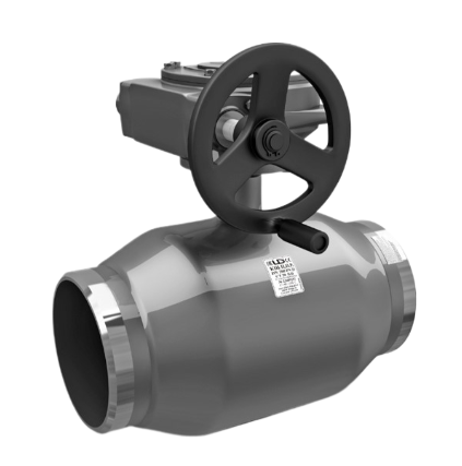 Кран шаровой LD КШЦПР ст.20 Ду150/125 Ру2,5МПа с редуктором купить с доставкой по РФ