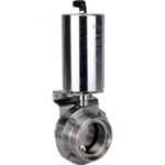 Затвор дисковый поворотный DN.ru WBV3131S-2W-T-H Ду15 Ру10 пищевая нержавеющая сталь 304, уплотнение – Silicon, резьбовой, с пневмоприводом DN.ru PA-SA-85 с возвратными пружинами купить с доставкой по РФ