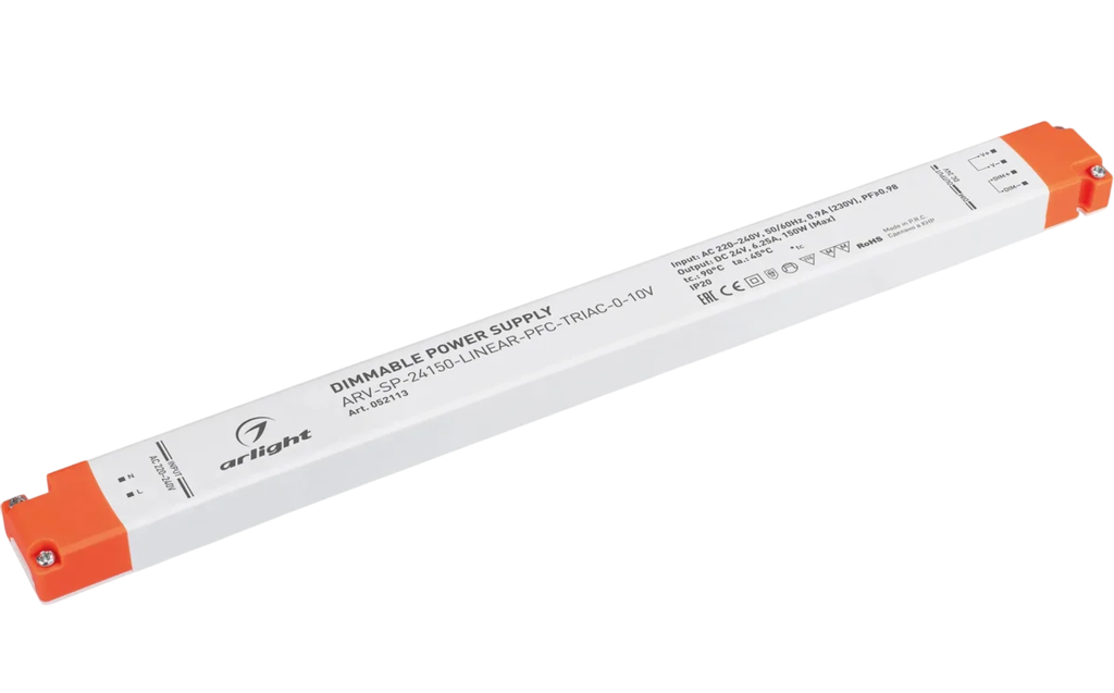 Блок питания Arlight ARV-SP-12144-LINEAR-PFC-TRIAC-0-10V 12V, 12A, 144W купить с доставкой по РФ