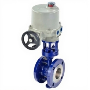 Затвор дисковый поворотный с тройным эксцентриситетом DN.ru WBV3EX-3432M-1W-F-ISO Ду65 Ру25 корпус - углеродистая сталь WCB, диск - нержавеющая сталь 316, уплотнение - METAL, с электроприводом ГЗ-ОФ-110/11-М 380В